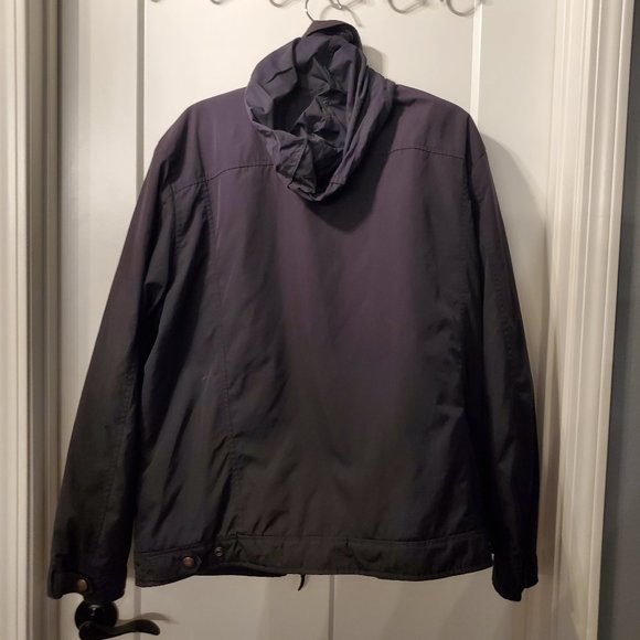 Vintage Polo Ralph Lauren Men's Black Zip Away Hood Windbreaker Jacket XL - Picture 7 of 9